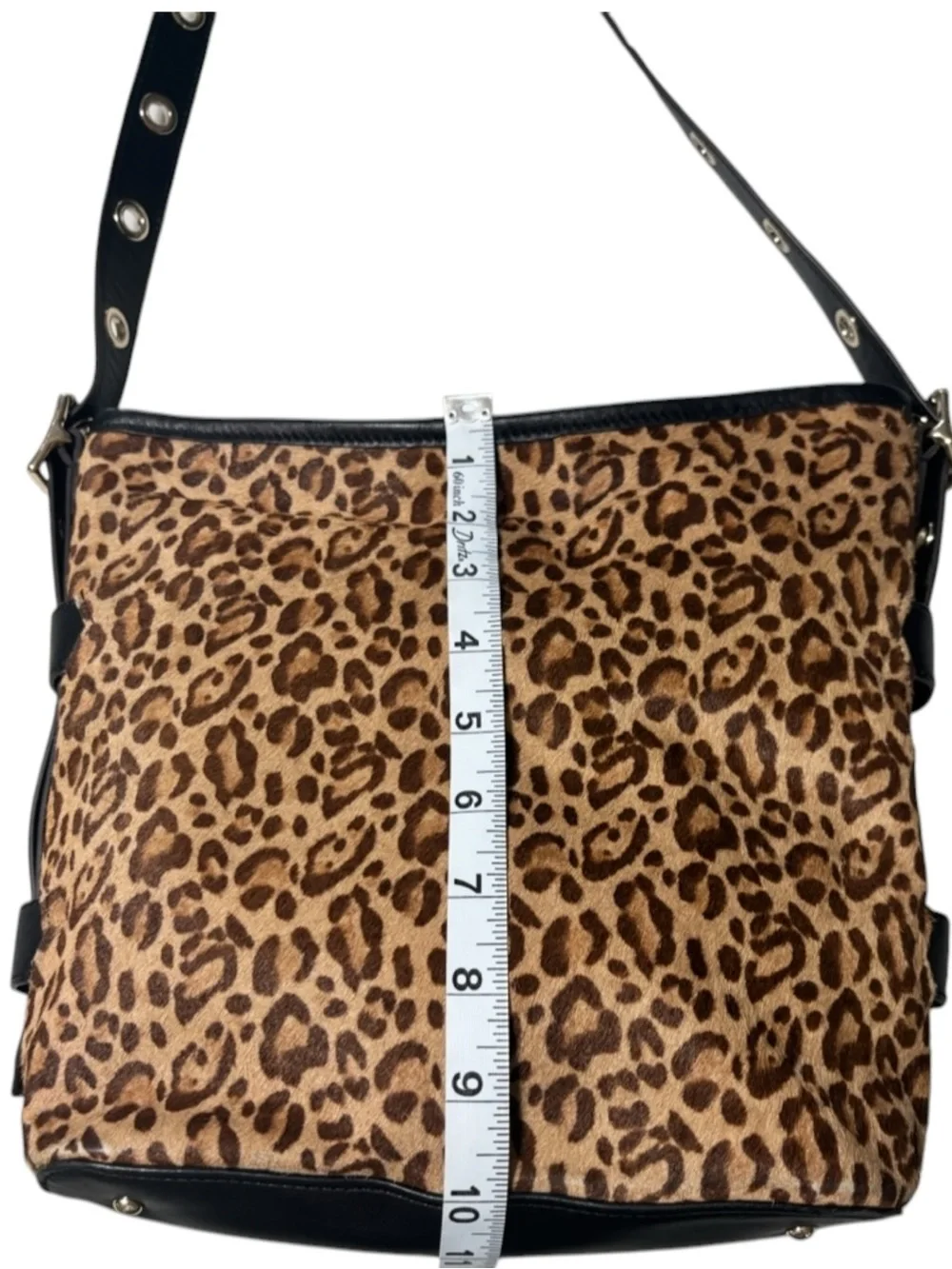 Aimee Kestenberg Buckle Up Leopard Calf Hair Leather Hobo Shoulder Bag